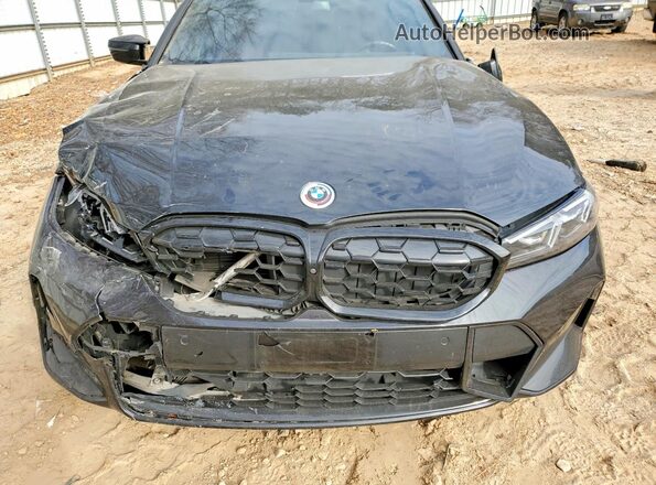 3MW49FS01P8D04510 2023 BMW M3 Black უკანა სალონის ხედი