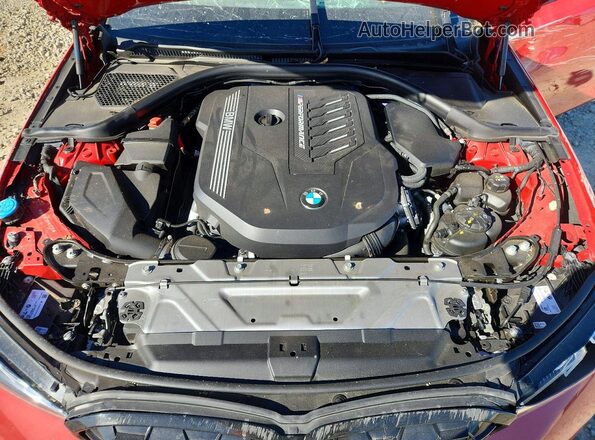3MW49FS06P8D32125 2023 BMW M3 Red Vista interior trasera