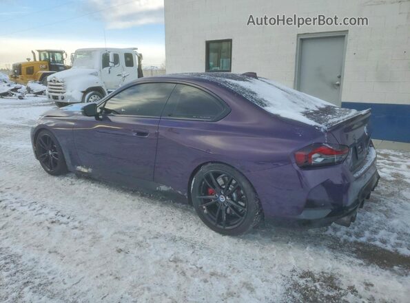 3MW53CM00N8C72969 2022 BMW M2 Purple Rear left