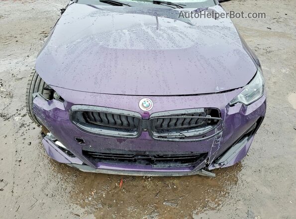 3MW53CM05P8D02602 2023 BMW M2 Purple Widok wnętrza z tyłu