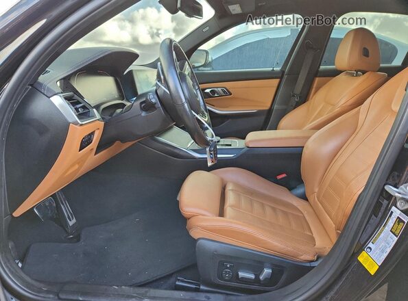 3MW5R1J07M8C21250 2021 BMW 3 SERIES Black Front interior view