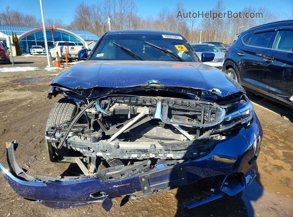 3MW5R7J00M8B87297 2021 BMW 3 SERIES Blue Դիմացի տեսք