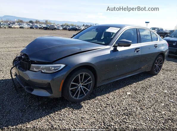 3MW5R7J01M8B74610 2021 BMW 3 SERIES Gray წინა მარცხენა ხედი სამი მეოთხედიდან