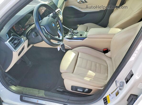 3MW5R7J05L8B19088 2020 BMW 3 SERIES White Widok wnętrza z przodu