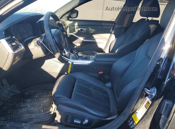 3MW5R7J05M8C10590 2021 BMW 3 SERIES Black წინა სალონის ხედი