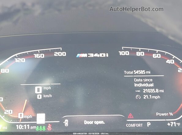 3MW5U7J06M8B55503 2021 BMW M3 Blue 