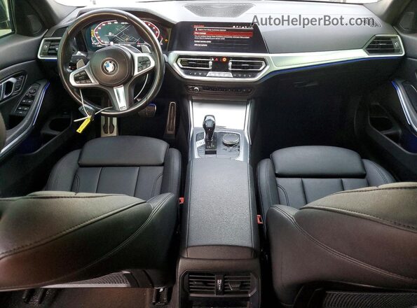 3MW5U7J06M8C07633 2021 BMW M3 White Առջևի վահանակի տեսք