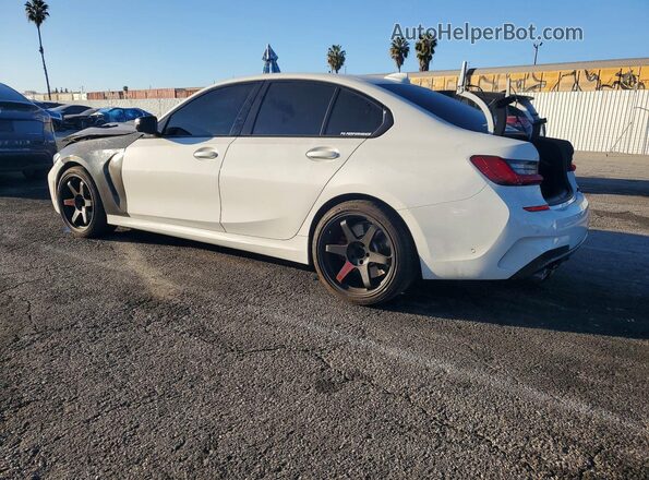 3MW5U7J07M8C15093 2021 BMW M3 White Հետևի ձախ