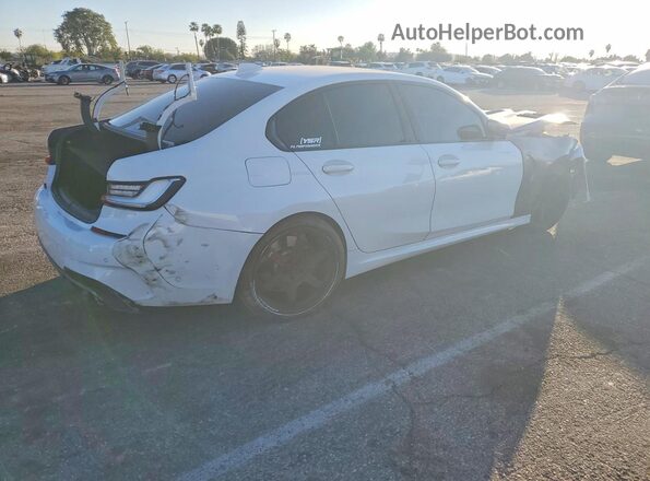 3MW5U7J07M8C15093 2021 BMW M3 White Հետևի աջ