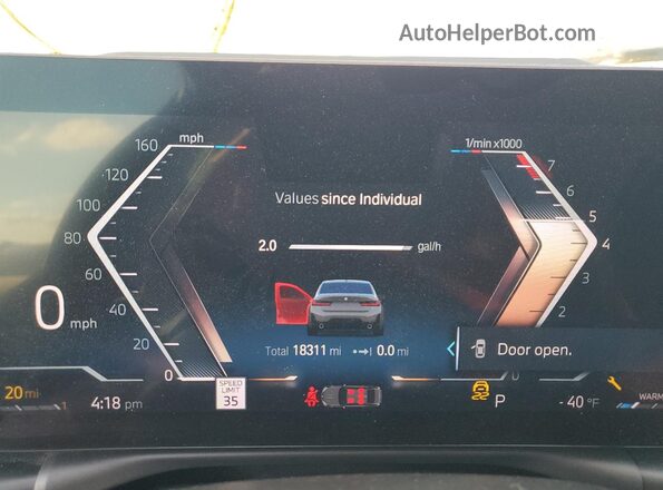 3MW69FF06R8E25412 2024 BMW 3 SERIES Серый Вид щитка приборов