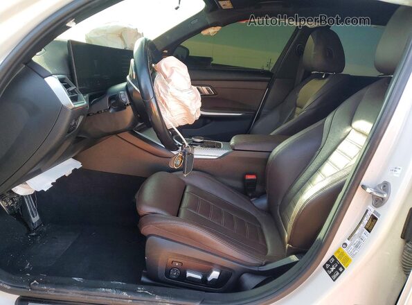 3MW89FF06P8C94942 2023 BMW 3 SERIES White Widok wnętrza z przodu