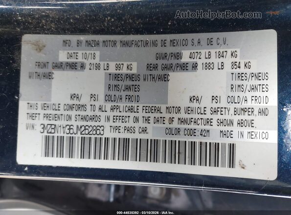 3MZBN1V36JM262863 2018 MAZDA 3 Dark Blue Շարժիչի բաժամունքի տեսք
