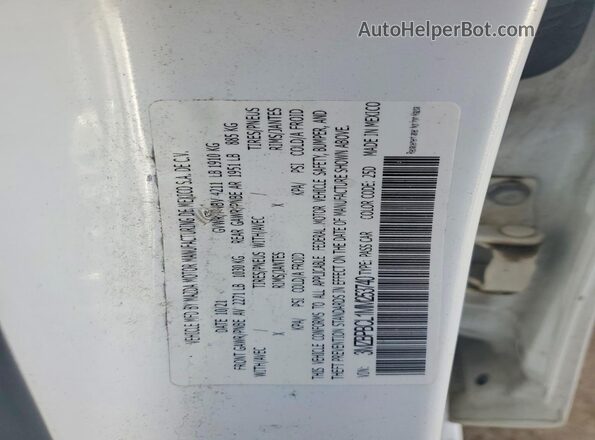 3MZBPBCL1MM253740 2021 MAZDA 3 Белый Вид подкапотного пространства