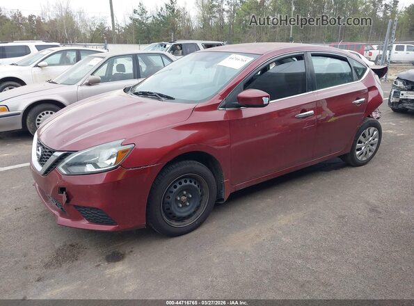 3N1AB7AP0HY237188 2017 NISSAN SENTRA Burgundy წინა მარცხენა ხედი სამი მეოთხედიდან