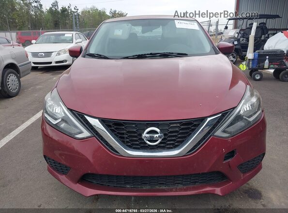 3N1AB7AP0HY237188 2017 NISSAN SENTRA Burgundy უკანა სალონის ხედი