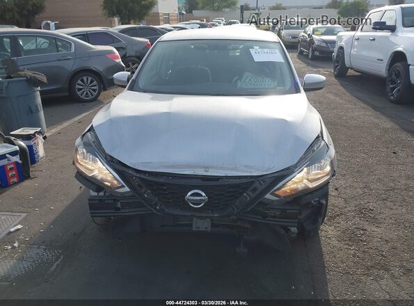 3N1AB7AP0KY272871 2019 NISSAN SENTRA Серебряный Вид задней части салона