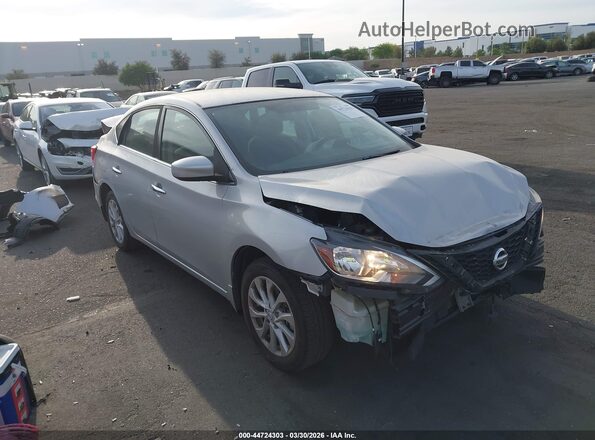 3N1AB7AP0KY272871 2019 NISSAN SENTRA Серебряный Панорамный вид салона 360°