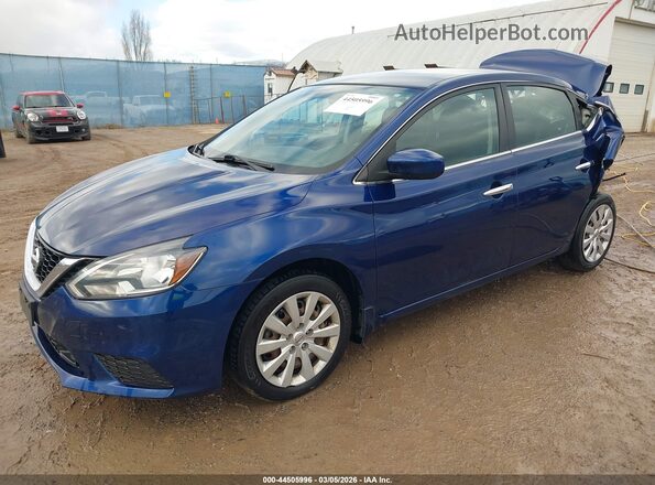3N1AB7AP1KY417108 2019 NISSAN SENTRA Синий Передняя левая четверть