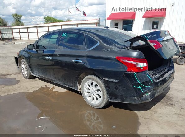 3N1AB7AP1KY448925 2019 NISSAN SENTRA Black Trasero izquierdo