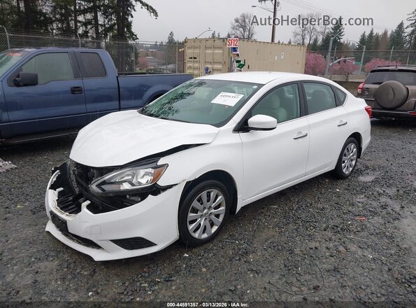 3N1AB7AP3HY330416 2017 NISSAN SENTRA Белый Передняя левая четверть
