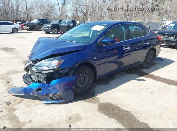 3N1AB7AP3KY374018 2019 NISSAN SENTRA Blue Front left