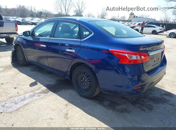 3N1AB7AP3KY374018 2019 NISSAN SENTRA Blue Rear left