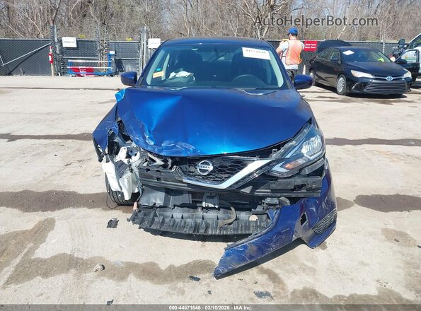 3N1AB7AP3KY374018 2019 NISSAN SENTRA Blue Rear interior view