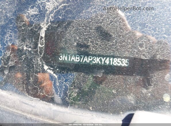 3N1AB7AP3KY418535 2019 NISSAN SENTRA Silver Շարժիչի բաժամունքի տեսք