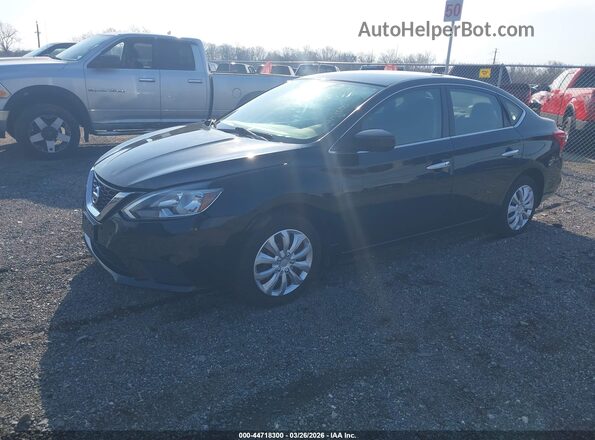 3N1AB7AP4HL709986 2017 NISSAN SENTRA Black Առջևի ձախ երեք քառորդ տեսարան