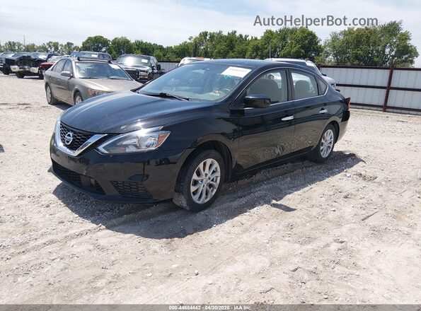 3N1AB7AP4KY369779 2019 NISSAN SENTRA Черный Передняя левая четверть