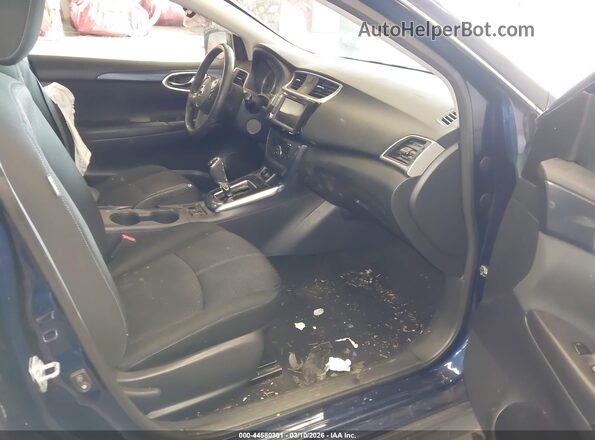 3N1AB7AP5KY377843 2019 NISSAN SENTRA Blue წინა სალონის ხედი