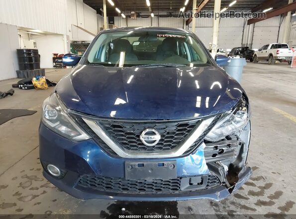 3N1AB7AP5KY377843 2019 NISSAN SENTRA Blue უკანა სალონის ხედი