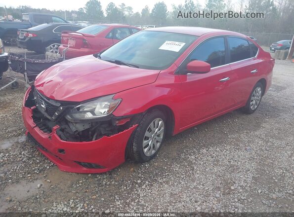 3N1AB7AP9HY311451 2017 NISSAN SENTRA Red Առջևի ձախ երեք քառորդ տեսարան