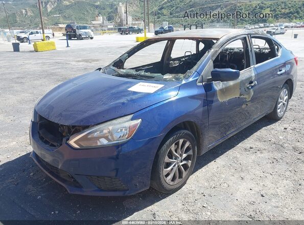 3N1AB7AP9KL610247 2019 NISSAN SENTRA Blue Front left