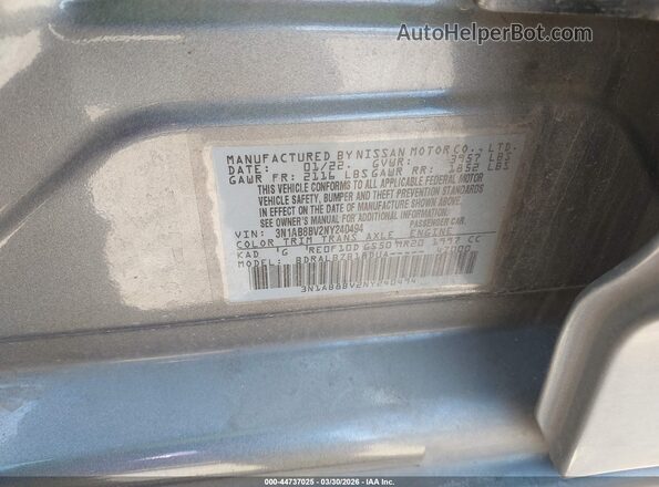 3N1AB8BV2NY240494 2022 NISSAN SENTRA Серый 
