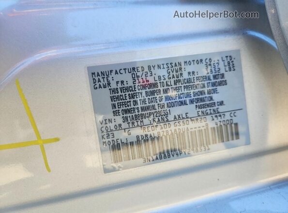 3N1AB8BV4PY298531 2023 NISSAN SENTRA Silver 