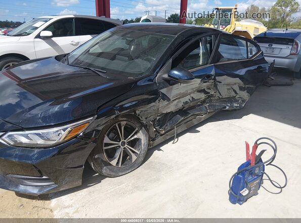 3N1AB8CV1MY282443 2021 NISSAN SENTRA Black Դիմացի տեսք
