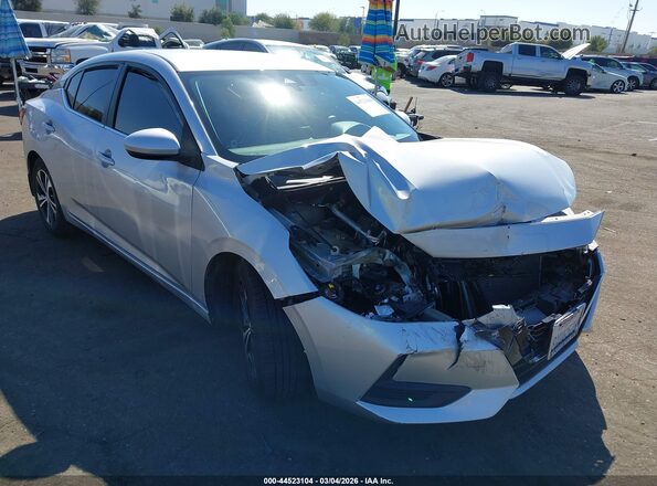 3N1AB8CV1MY311388 2021 NISSAN SENTRA Silver ხელსაწყოთა პანელის ხედი