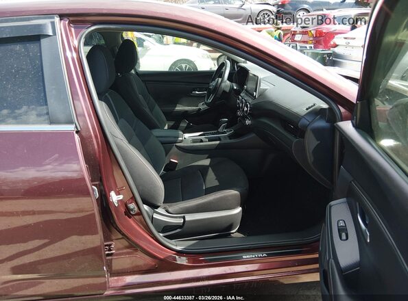 3N1AB8CV1SY341505 2025 NISSAN SENTRA Burgundy წინა სალონის ხედი