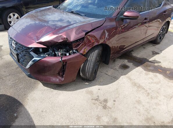 3N1AB8CV1SY341505 2025 NISSAN SENTRA Burgundy წინა ხედი