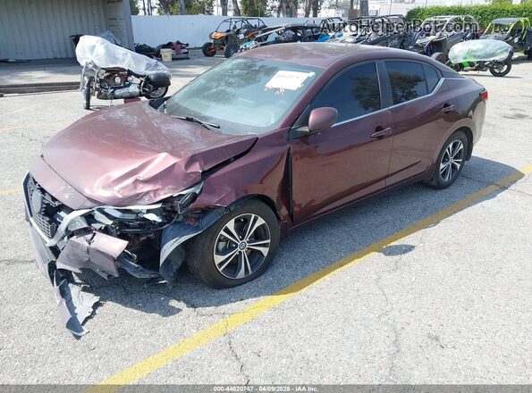 3N1AB8CV2NY212239 2022 NISSAN SENTRA Burgundy Front left