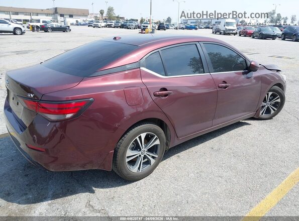 3N1AB8CV2NY212239 2022 NISSAN SENTRA Burgundy Rear right