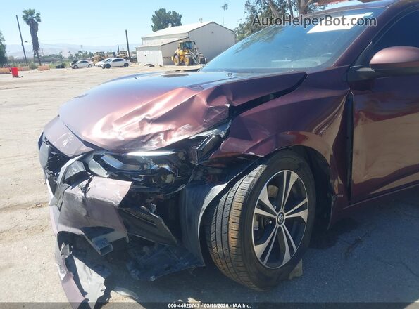 3N1AB8CV2NY212239 2022 NISSAN SENTRA Burgundy Front view