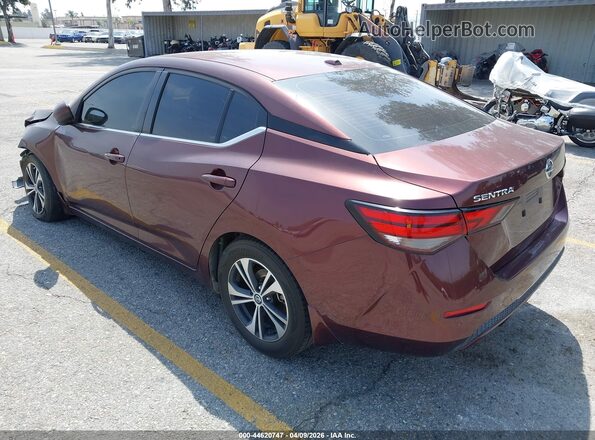 3N1AB8CV2NY212239 2022 NISSAN SENTRA Burgundy Rear left