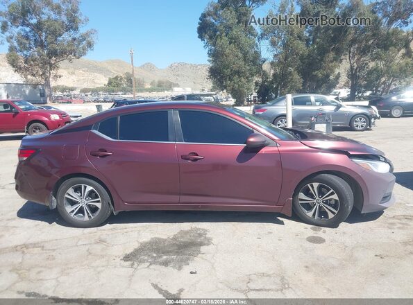 3N1AB8CV2NY212239 2022 NISSAN SENTRA Burgundy Rear interior view