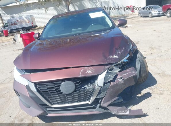 3N1AB8CV2NY212239 2022 NISSAN SENTRA Burgundy Instrument cluster view