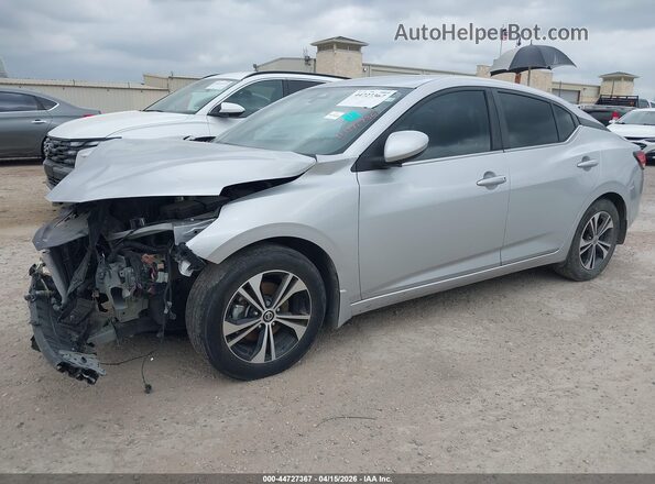 3N1AB8CV4MY331800 2021 NISSAN SENTRA Silver Przód lewy