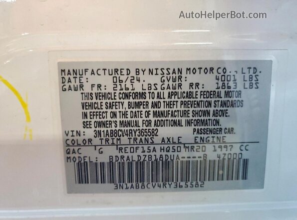 3N1AB8CV4RY365582 2024 NISSAN SENTRA White Շարժիչի բաժամունքի տեսք