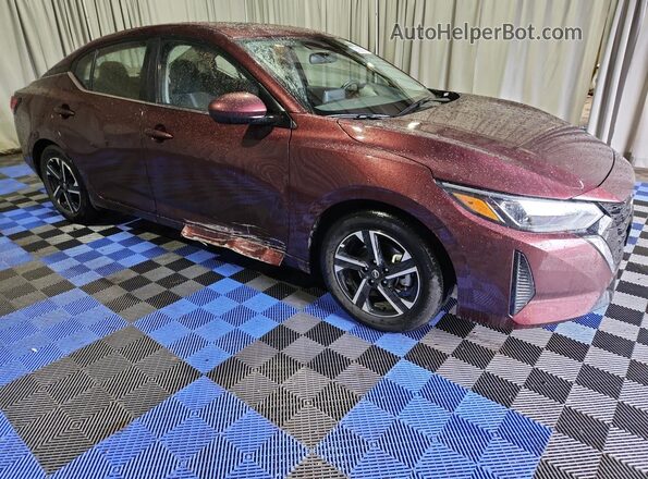 3N1AB8CV4SY306814 2025 NISSAN SENTRA Burgundy VIN կոդի պիտակի տեսք