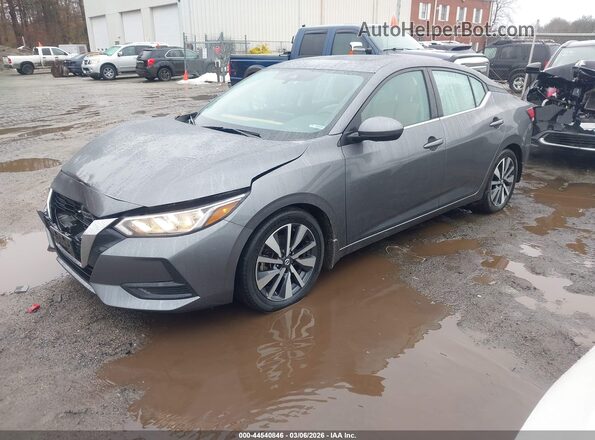 3N1AB8CV5MY218731 2021 NISSAN SENTRA Gray Առջևի ձախ երեք քառորդ տեսարան